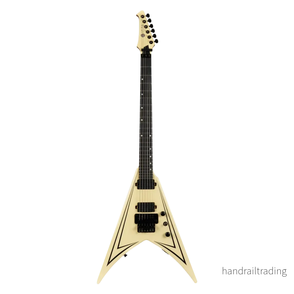 Spira Guitars V-420 Antiq White Stripe Spira Guitars V-420 Antiq White Stripe