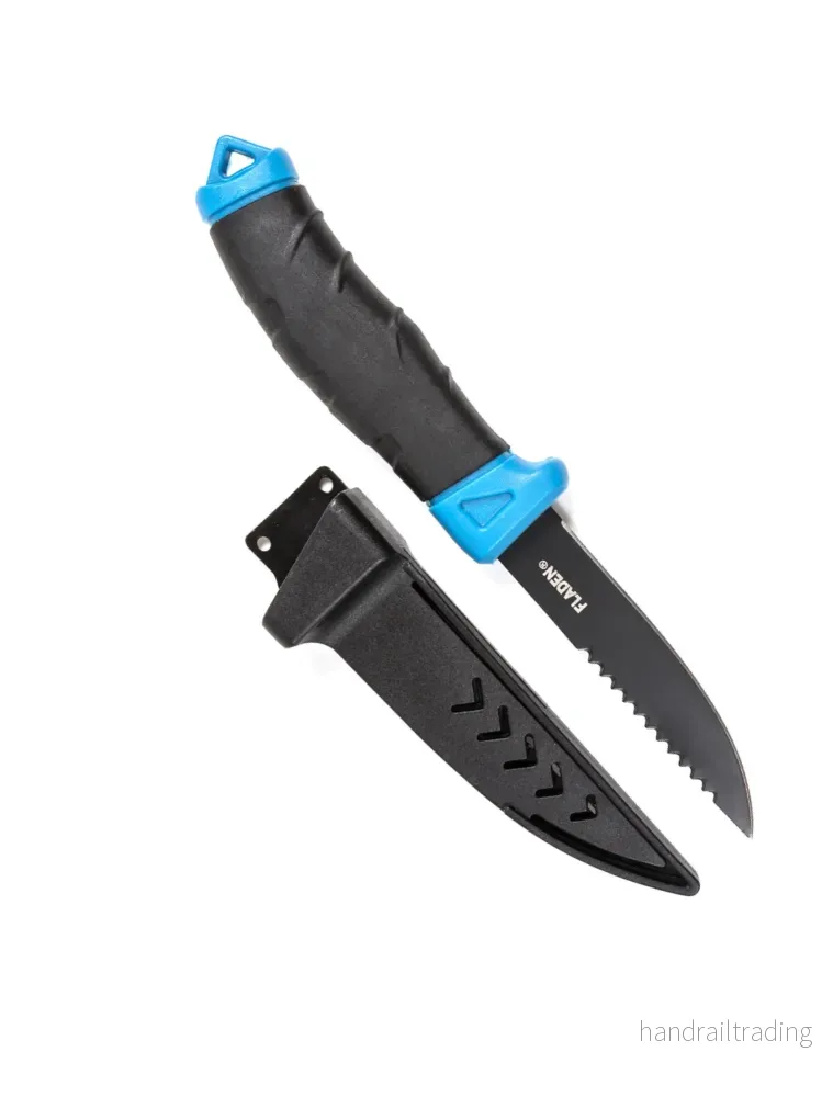 Fishing knife w scaler 10cm blade 11.5cm handle handle