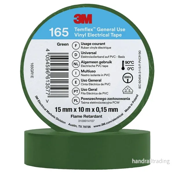 3M isolerband 165 grön 15 mm x 10m
