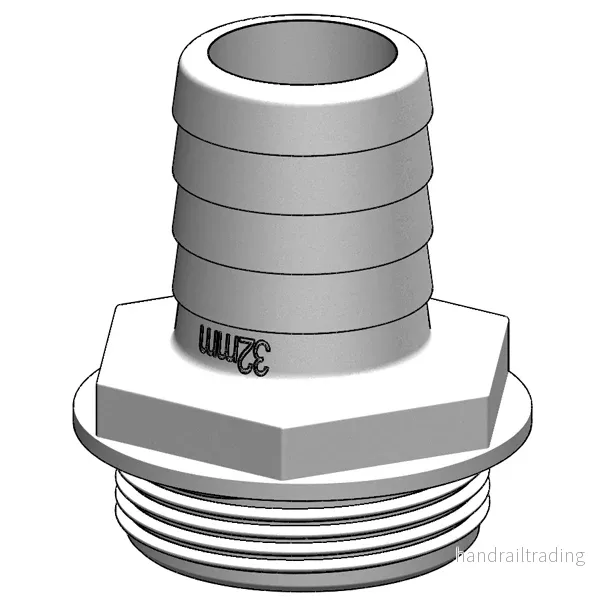 Trudesign Slangstos 1 1/2″ 32mm vit, till y-ventil Trudesign Slangstos 1 1/2″ 32mm vit, till y-ventil