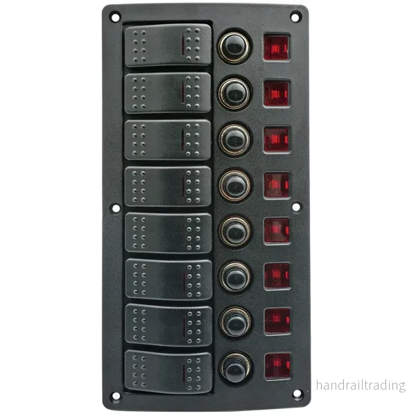 1852 elektrisk panel med automatsäkringar 8 kontakter 1852 elektrisk panel med automatsäkringar 8 kontakter