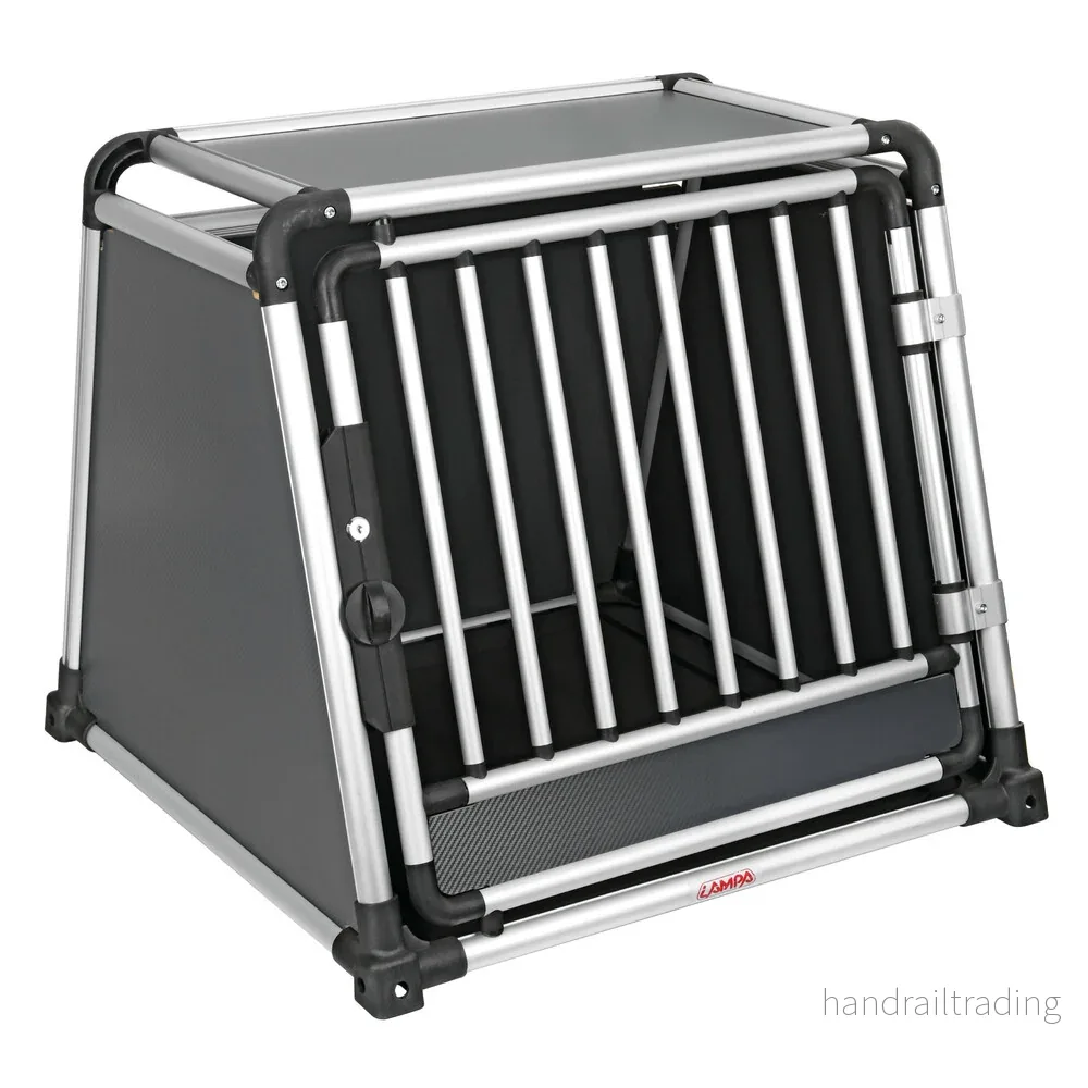 Premium hundbur i aluminium för personbil – Typ 5 – 75 × 75 × H 66 cm