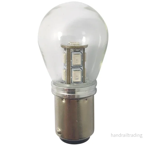 1852 LED-lanternlampa Bay15D, 10-36V 2,4/25W röd – 2 st. 1852 LED-lanternlampa Bay15D, 10-36V 2,4/25W röd – 2 st.