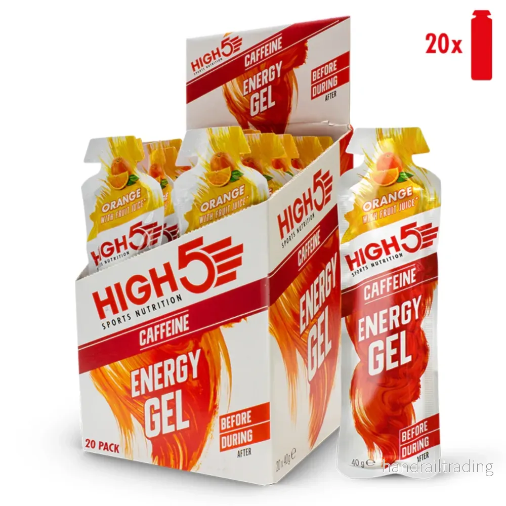 High5 Energigel Caffeine Orange (20 x 40 g) Kort datum High5 Energigel Caffeine Orange (20 x 40 g) Kort datum