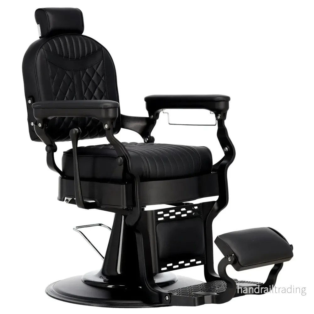 Barberarstol i Lyxig Svart Design Barberarstol i Lyxig Svart Design