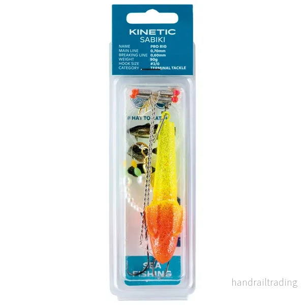 Kinetic Sabiki Pro plattfisk 90g gul/röd