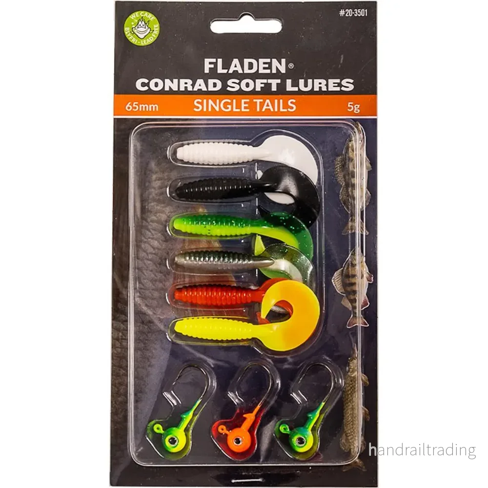 Conrad Softlures 3×6 65mm single tail assorted colors
