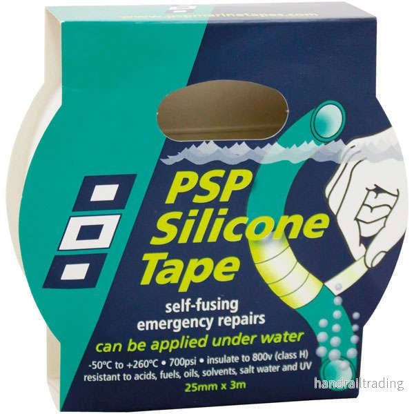 Psp silikontejp svart 25 mm x 3 m