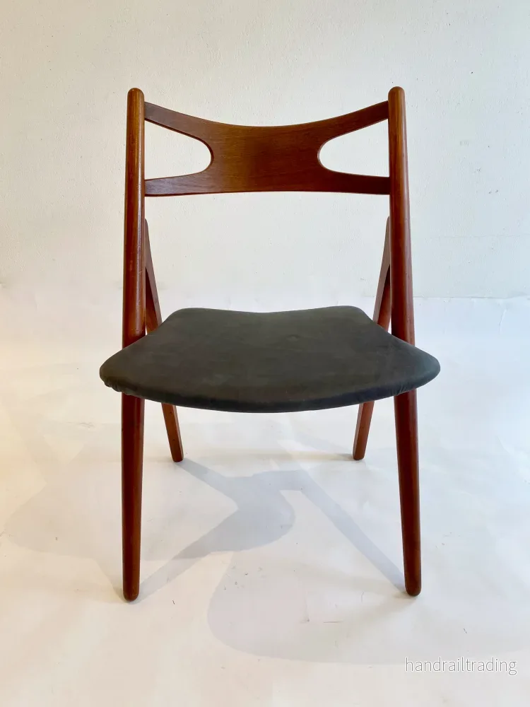 6 matstolar i massiv teak, modell CH-29 (Savbukkestolen), av Hans Wegner - Bild 3