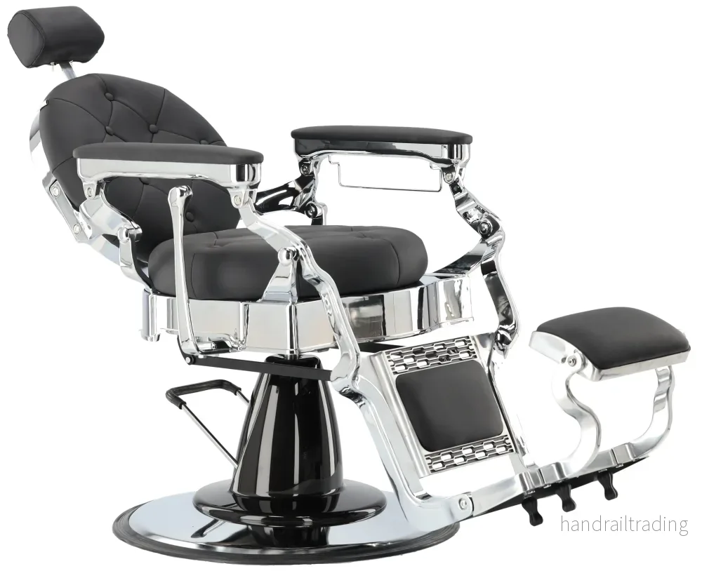 Professionell Barberarstol med Rund Rygg – Elegant Design - Bild 2