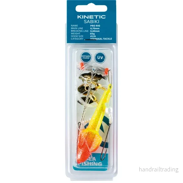 Kinetic Sabiki Pro plattfisk 60g gul/röd