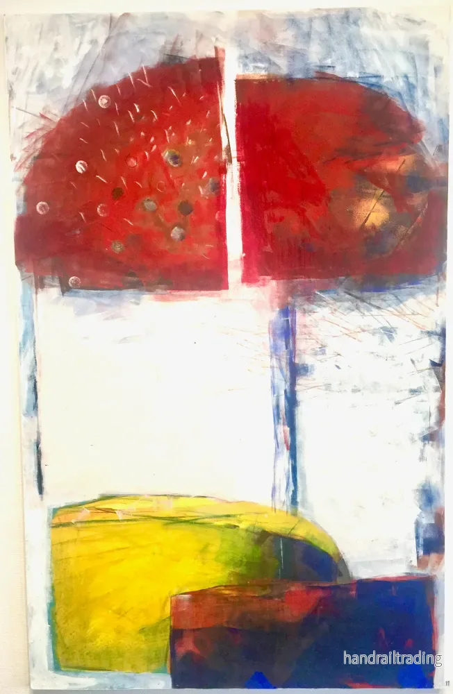 Inga Björstedt - Att tränga tvärs genom tiden I, oil tempera on mdf