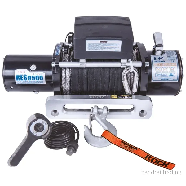 Rock RES9500 el-trailervinsch 12V 4,9HK (3,6Kw) 4313 kg m/lina Rock RES9500 el-trailervinsch 12V 4,9HK (3,6Kw) 4313 kg m/lina