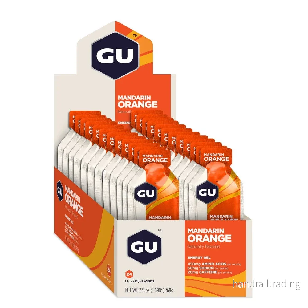 GU Energy Energigel Mandarin Orange med koffein (24 x 32 g) GU Energy Energigel Mandarin Orange med koffein (24 x 32 g)