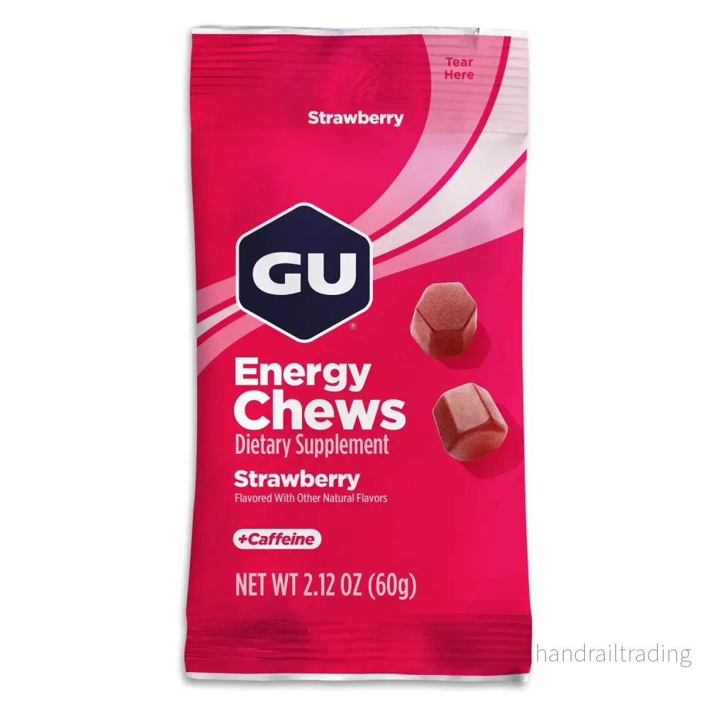 GU Energy Chews Jordgubb med koffein (12 x 60 g) - Bild 2