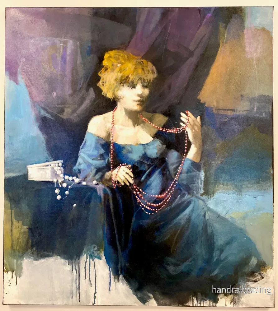 Olga Semenova – The Necklace, acrylic on canvas