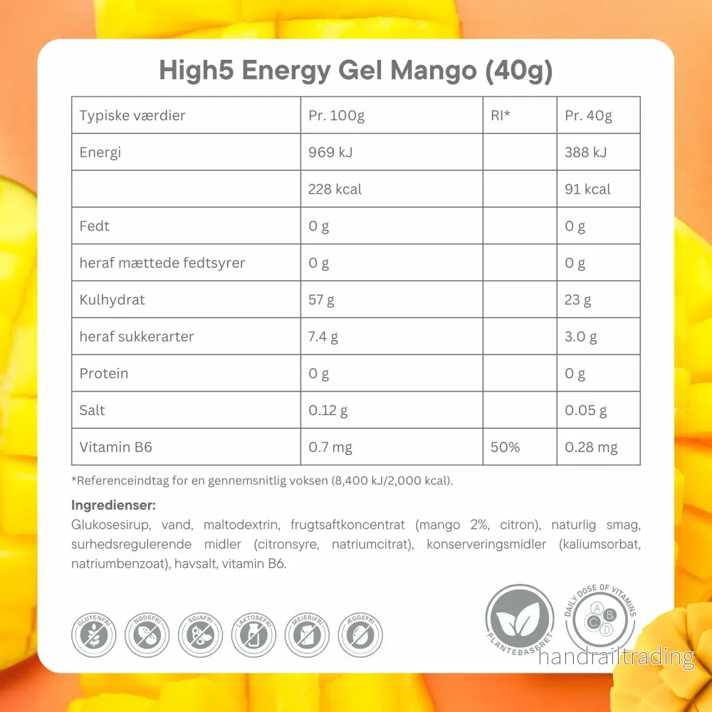 High5 Energigel Blackcurrant 1 st. 40 g – kort datum - Bild 3