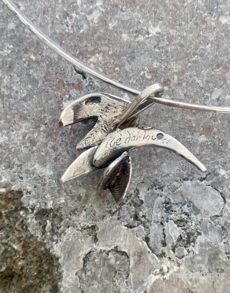 Inga Britt "IBE" Dahquist & Olof Barve - Silver neck ring with bird - Bild 3