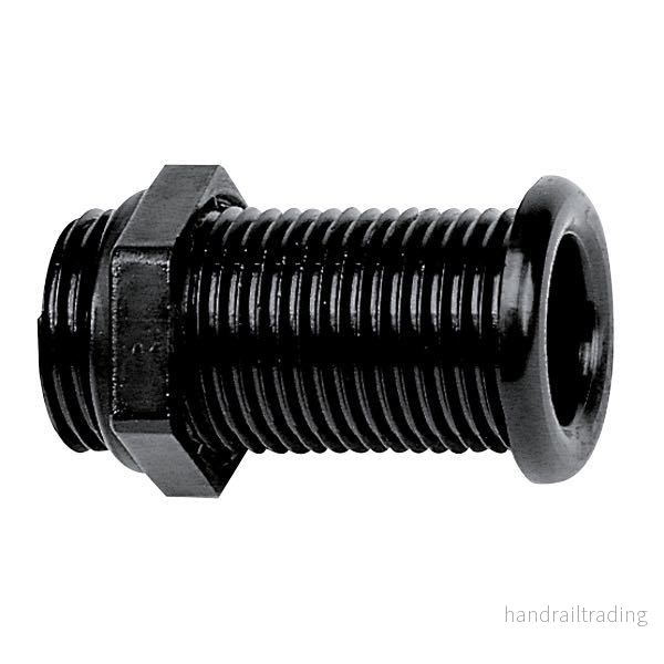 Bordgenomföring svart, l-62mm utv Ø: 39 mm inv. Ø: 25 mm