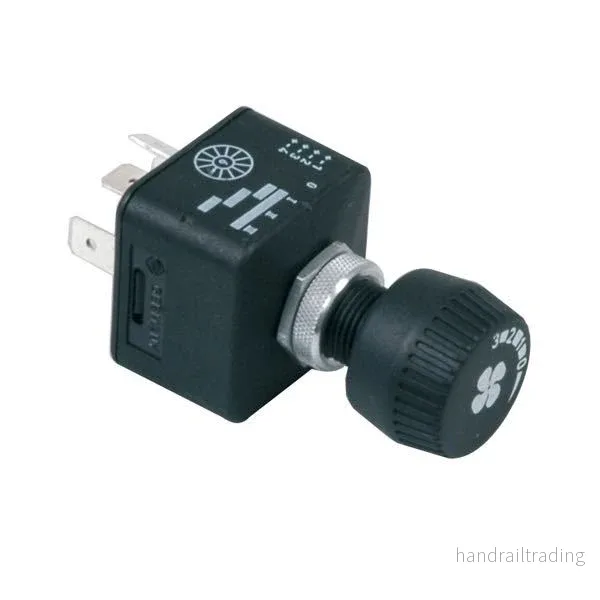 Brytare 3-speed 12/24V fyrkantig