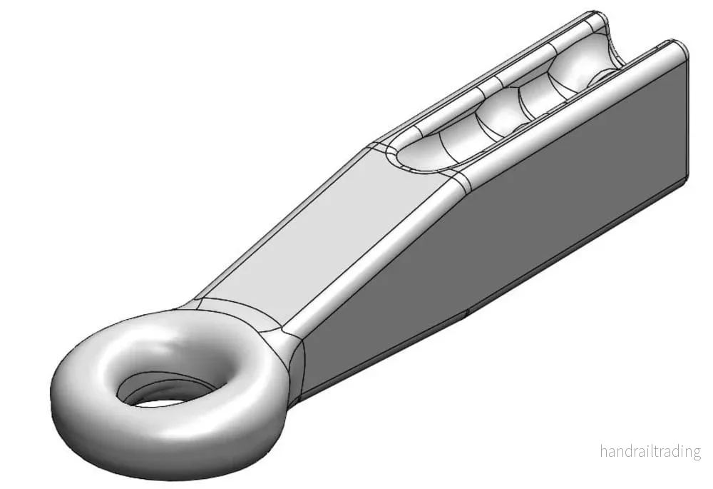 Svetsbar fast dragögla 50mm med skaft 65×80 från Scharmüller