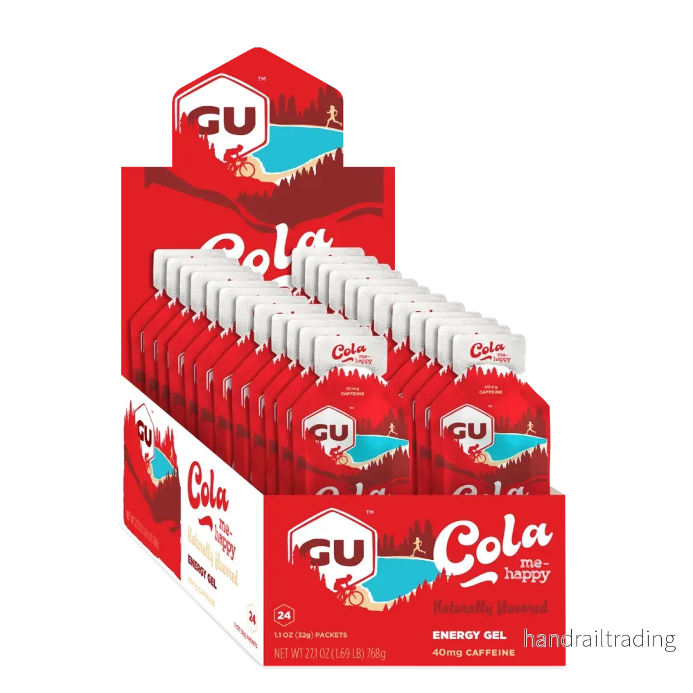 GU Energy Energigel Cola Me Happy med koffein (24 x 32 g)