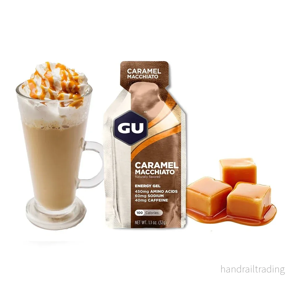 GU Energy Energigel Caramel Macchiato med koffein (24 x 32g) - Bild 2