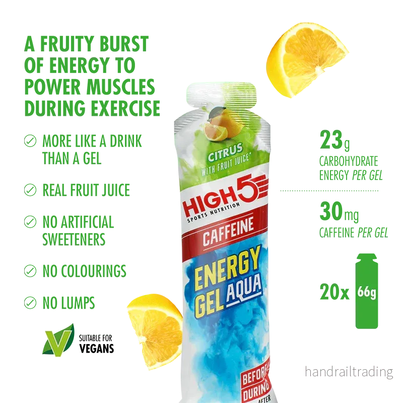 High5 Energigel Aqua Koffein Citrus 66 g High5 Energigel Aqua Koffein Citrus 66 g