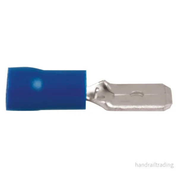 Flatstiftskontakt hane blå 6,4×0,8 mm-100 Flatstiftskontakt hane blå 6,4×0,8 mm-100