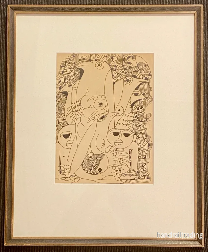 Malangatana Ngwenya - Couple and birds - Bild 2