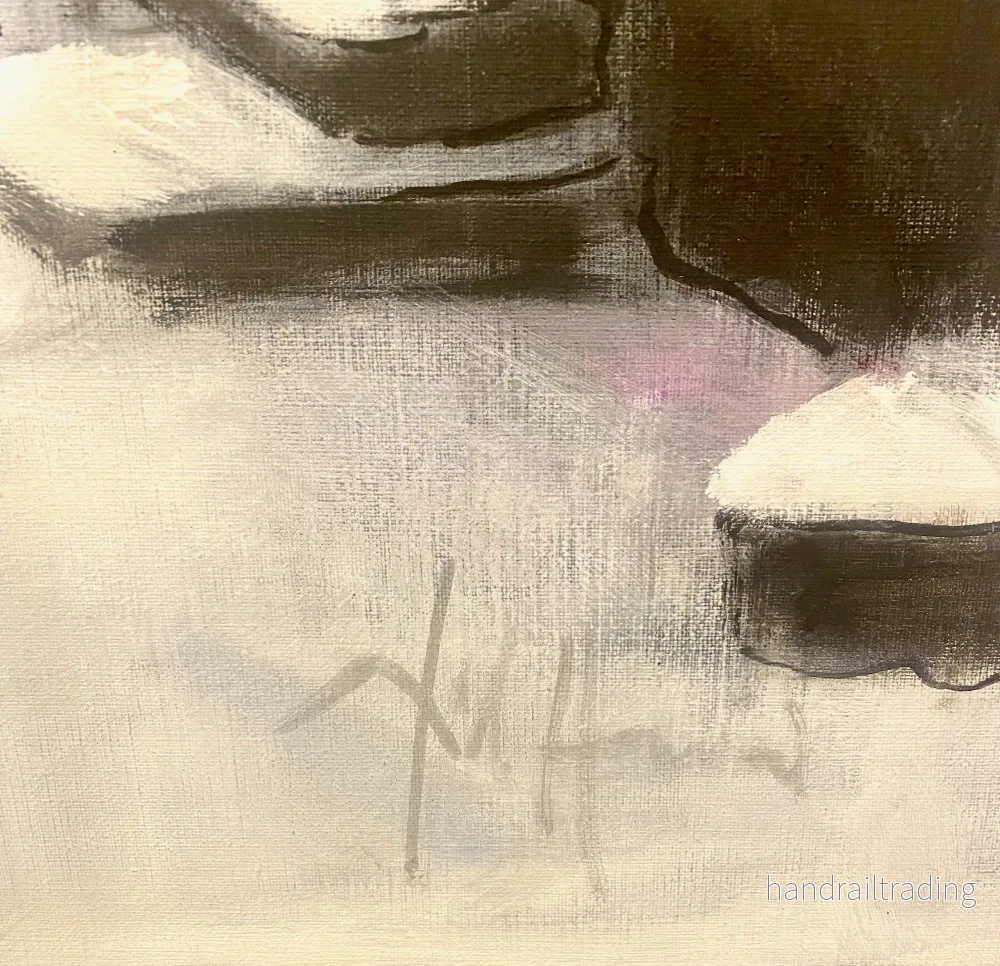 Dick Hansson - Trappgatan som partitur, acryl på duk - Bild 2