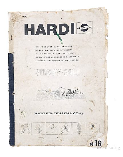 BEG Instruktionsbok HARDI (Ej komplett) (Butik-27)