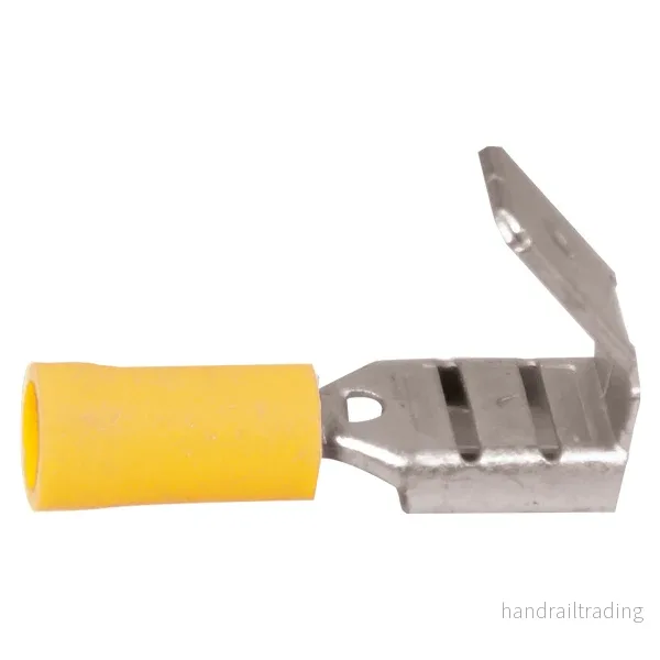 Flatstiftskontakt hane gul 6,4×0,8 mm 10 st Flatstiftskontakt hane gul 6,4×0,8 mm 10 st