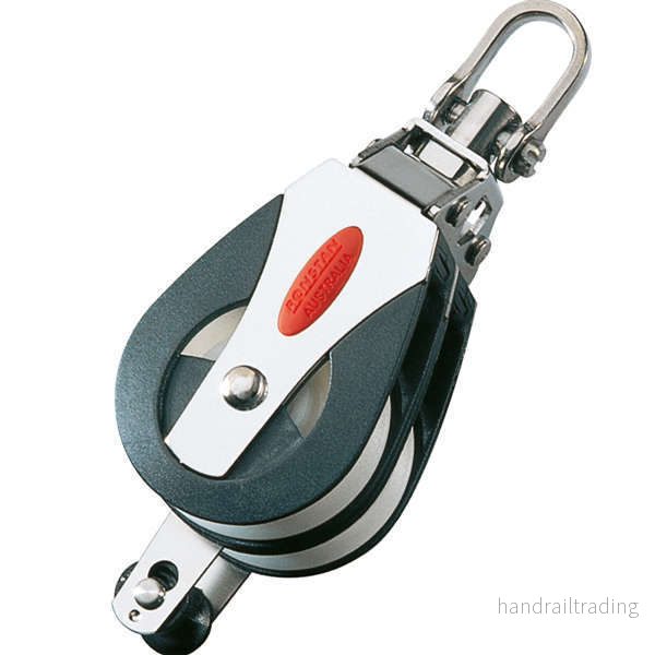 Ronstan Dubbelblock med swivel och hundsv. Ronstan Dubbelblock med swivel och hundsv.