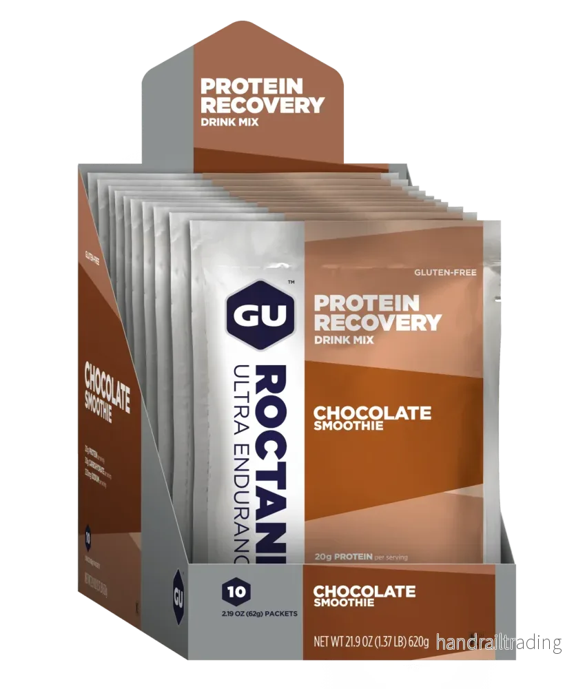 GU Energy Protein Drink Roctane Recovery Chocolate Smoothie (10 x 65 g) DATUM PRODUKT GU Energy Protein Drink Roctane Recovery Chocolate Smoothie (10 x 65 g) DATUM PRODUKT