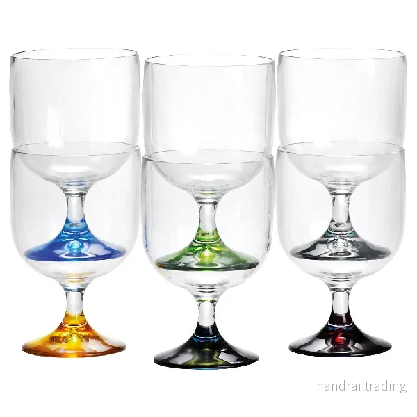 MB Vinglas med färgad botten, stapelbart Ø7 cm 200 ml. 6 st MB Vinglas med färgad botten, stapelbart Ø7 cm 200 ml. 6 st
