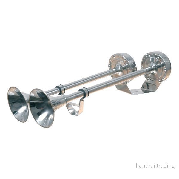 Trumpet signalhorn dubbelt 12 V aaa 115 +5 db Trumpet signalhorn dubbelt 12 V aaa 115 +5 db