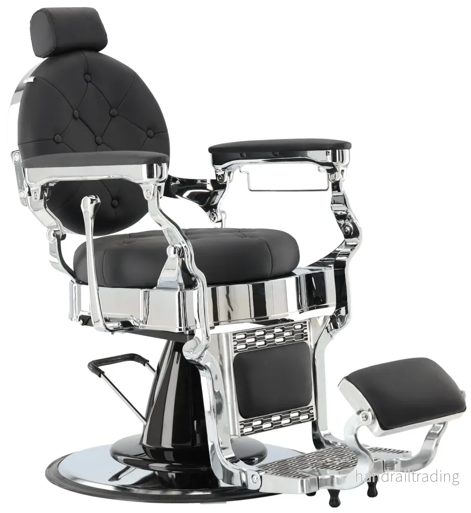 Professionell Barberarstol med Rund Rygg – Elegant Design Professionell Barberarstol med Rund Rygg – Elegant Design