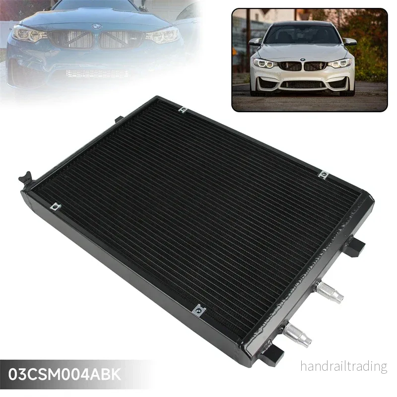 Front Mount Heat Exchanger Upgrade Radiator For 15-19 BMW M2C M3 M4 F80 F82 F87 S55 3.0L Competition Black/Silver Front Mount Heat Exchanger Upgrade Radiator For 15-19 BMW M2C M3 M4 F80 F82 F87 S55 3.0L Competition Black/Silver