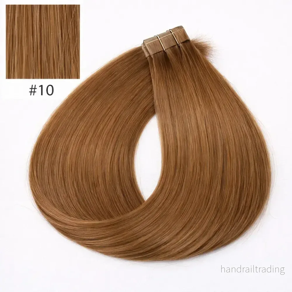 Tape-in löshår i äkta Remy – Lightest Blonde #10, 60 cm - Bild 2
