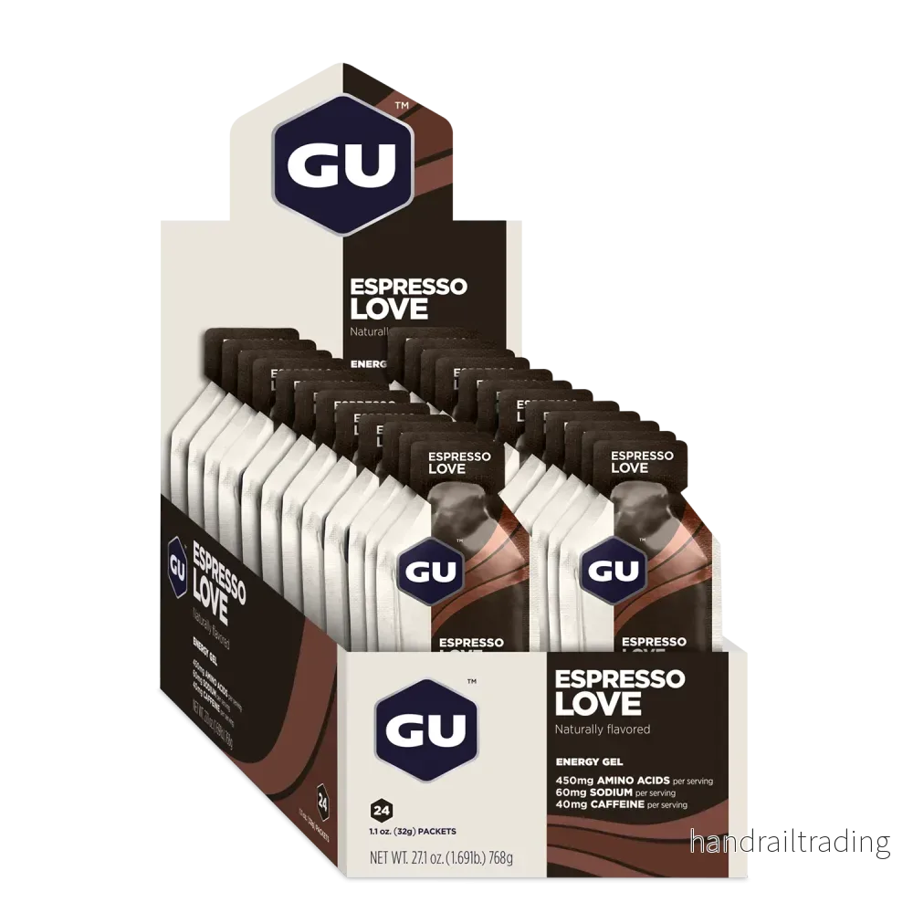 GU Energy Energy Gel Espresso Love med koffein (24 x 32g) 12 st. BEMÄSTRA GU Energy Energy Gel Espresso Love med koffein (24 x 32g) 12 st. BEMÄSTRA