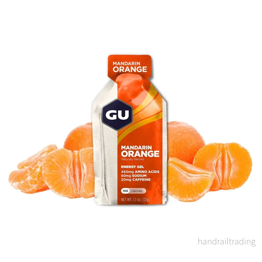 GU Energy Energigel Mandarin Orange med koffein (24 x 32 g) - Bild 2