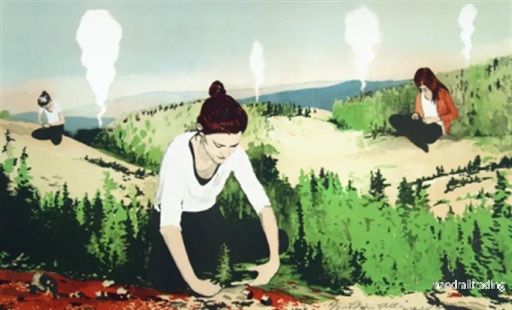 Joakim Allgulander – Explorers, colour lithograph Joakim Allgulander – Explorers, colour lithograph