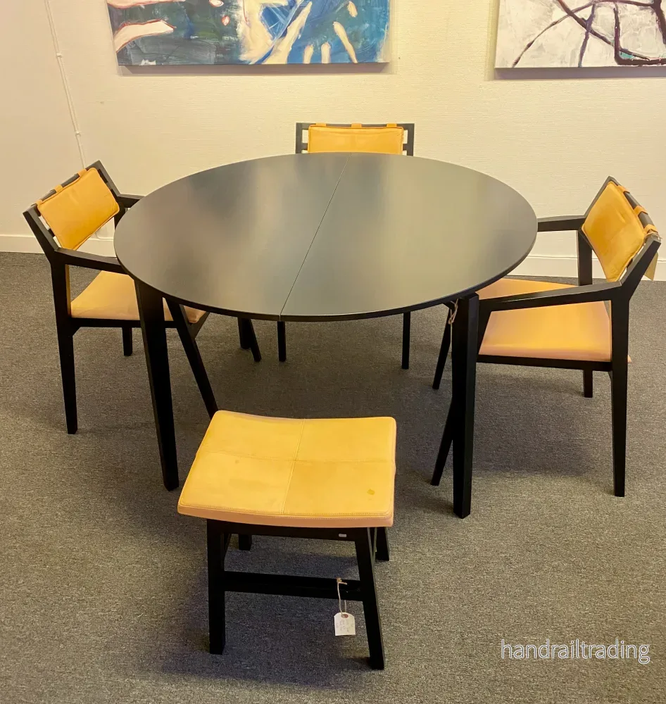 GAD - Dining chair 'Fole', black wood and Tärnsjö läder - Bild 2