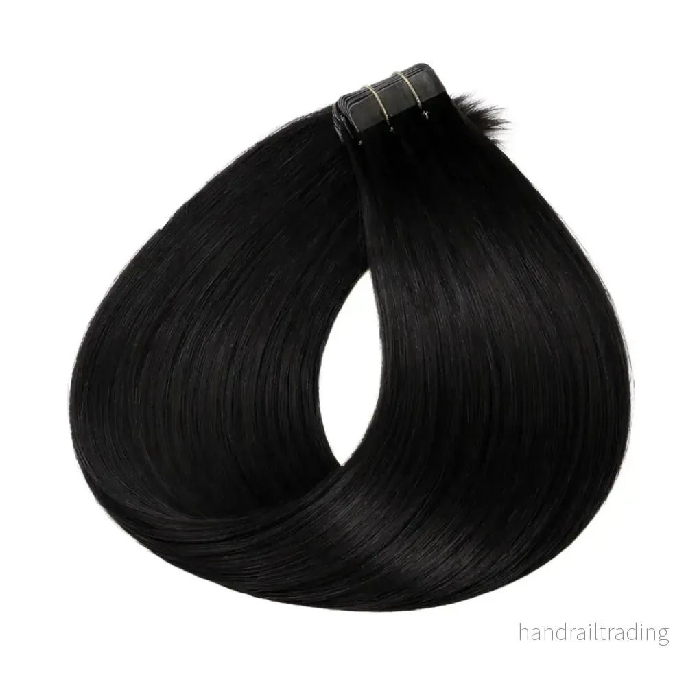 Tape-in löshår i äkta Remy – svart #1, 60 cm Tape-in löshår i äkta Remy – svart #1, 60 cm