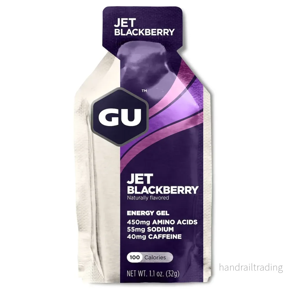 GU Energy Energy Gel Jet Blackberry med koffein 32g
