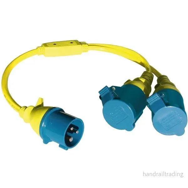 Adapterkontakt cee hane/2 xcee hona 0,5m