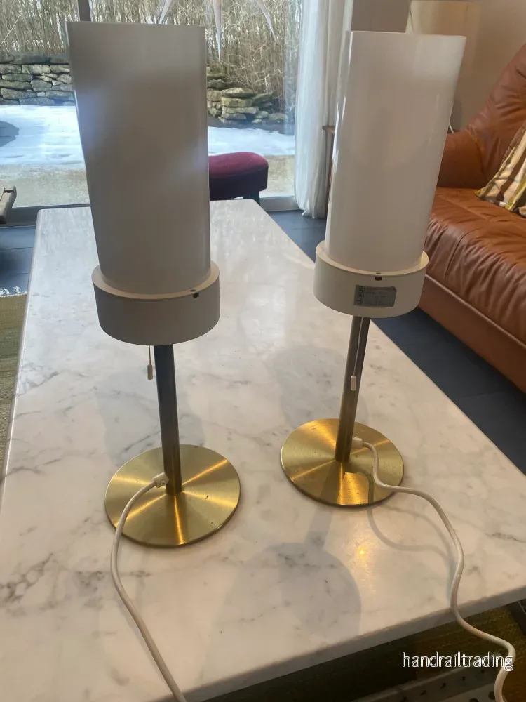 Luxus - Set of 2 brass table lamps by Uno & Östen Kristiansson - Bild 2