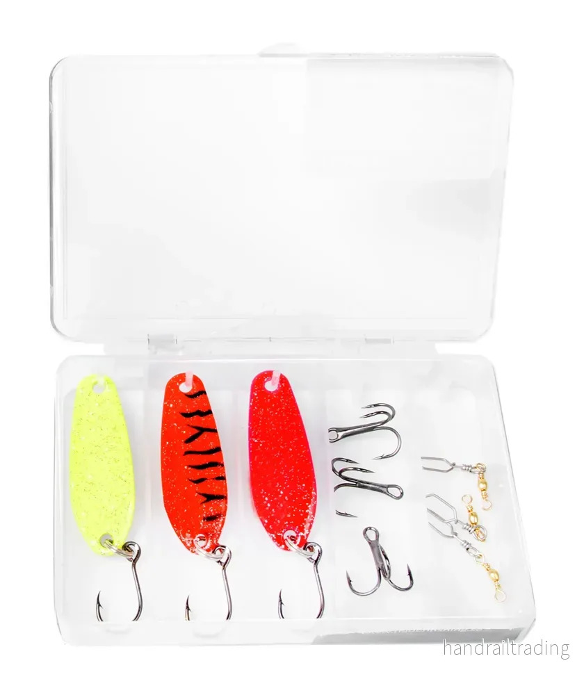 Fishy spoon 10g 3pcs swivels and hooks color