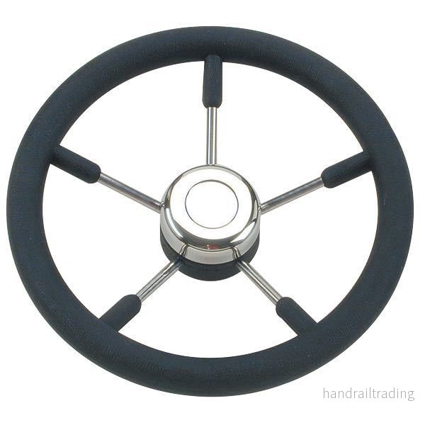 Stålratt med svart ring Ø55 cm